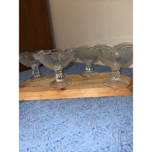 Set of (4) Vintage Southern Living Victorian Pressed Compote Bowls